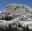 Daff Dome - Blown Away 5.9 - Tuolumne Meadows, California USA. Click for details.