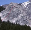 Lembert Dome - Direct Northwest Face 5.10c - Tuolumne Meadows, California USA. Click for details.