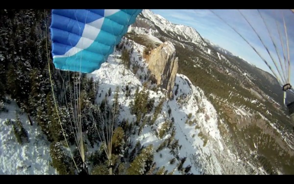 Whippin' some 360's over Mammoth Rock