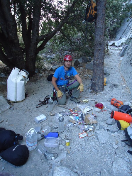 Bear damage!! in 2010 a bear got the bag at the base of El Cap. This c...