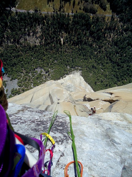 View from the last hanging belay. Happy days!!!!!