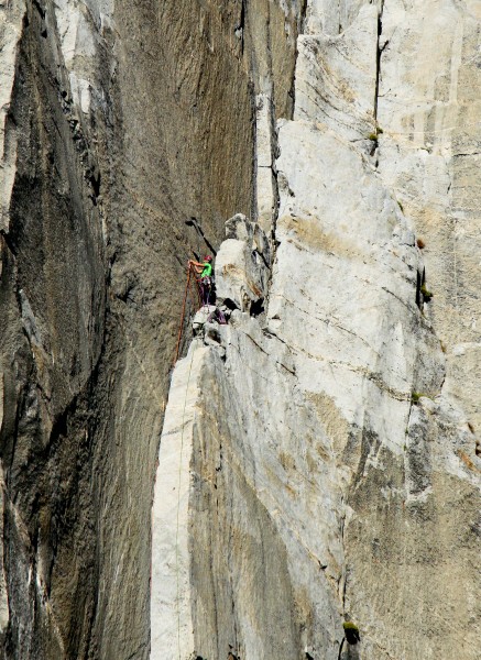 Craig setting the belay between Dolt and ECT