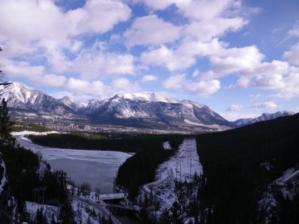 View from higher up at Canmore Junkyards