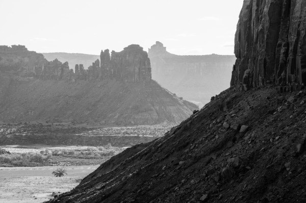 The Fin Wall with the Bridger Jacks in the distance. photo by Braden G...