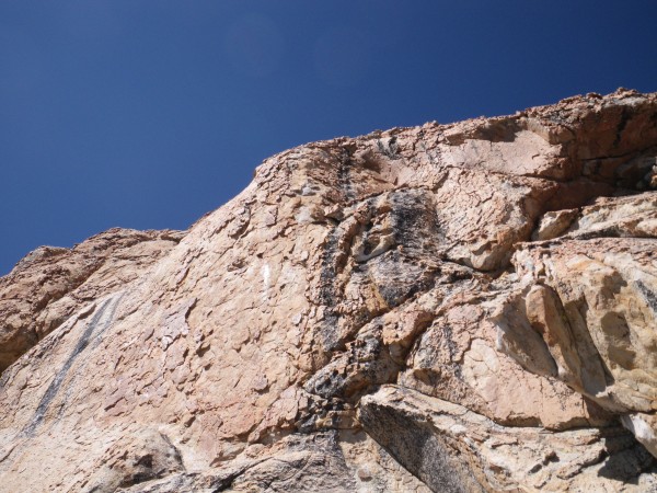 "Best 5.8 climbing on the Obelisk", SE Buttress, third pitch