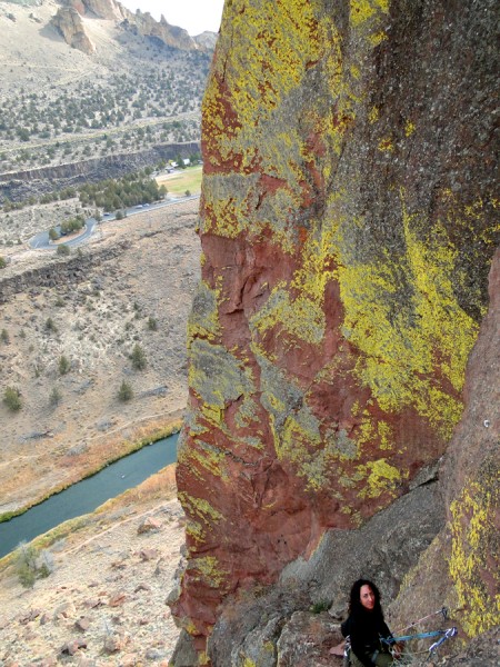 Yellow lichen headwall.