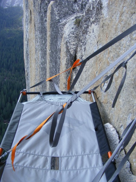 My portaledge at the pitch 9 bivvy. Since all my pictures were taken w...