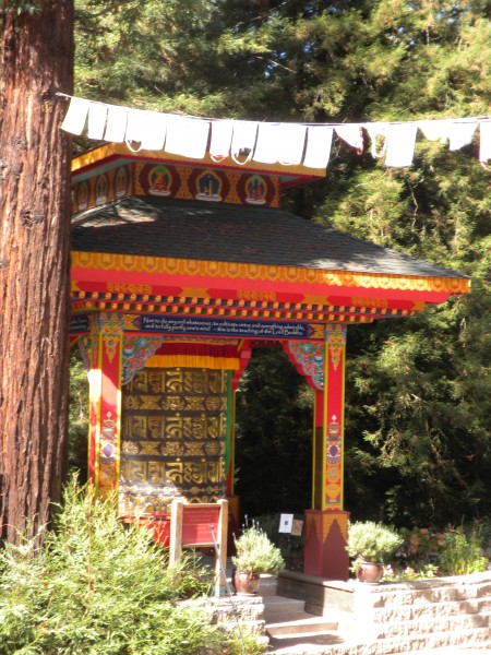 Turning the big prayer wheel