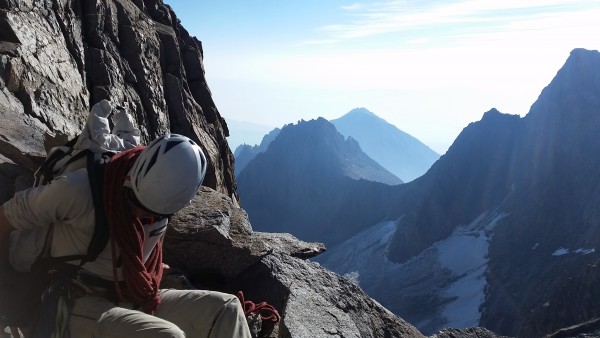 Sunrise on the Palisade ridge near Starlight Peak