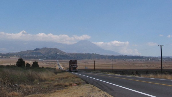 orizaba at left and sierra negra at centre