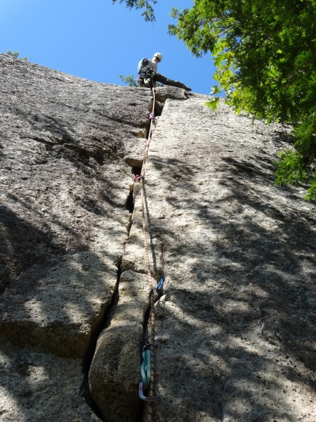 Pine Tree Eliminate &#40;5.8+&#41; at Cathedral Ledge: awesome finishi...