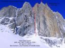 Hypa Zypa Couloir on the Citadel in the Kichatna Range, Alaska - Click for details