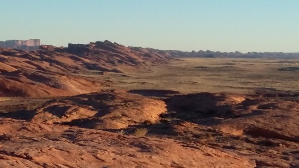 Comb Ridge stretching off into the distance. We're riding a section of...