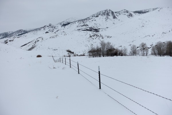 Independence Mountains, kind of a long ski in