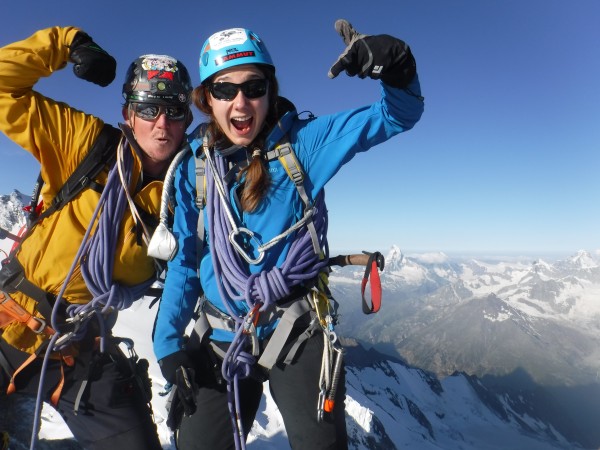 feeling like champs on top of the nadelhorn!