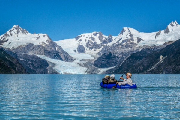 Pack rafting on Lago Leones