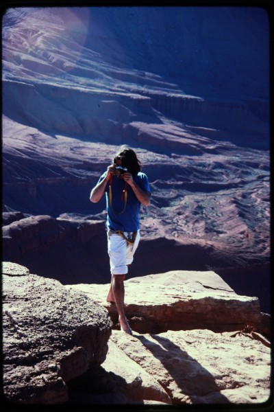 Jimmy recording the fabulous scenery from the top of Castleton.