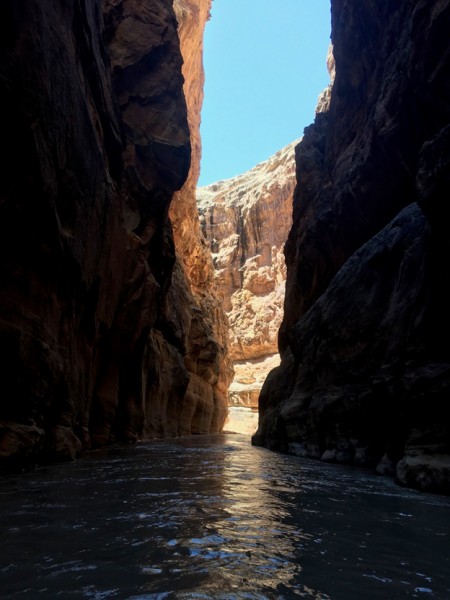 Water and rock, the basic elements of Chute Canyon.