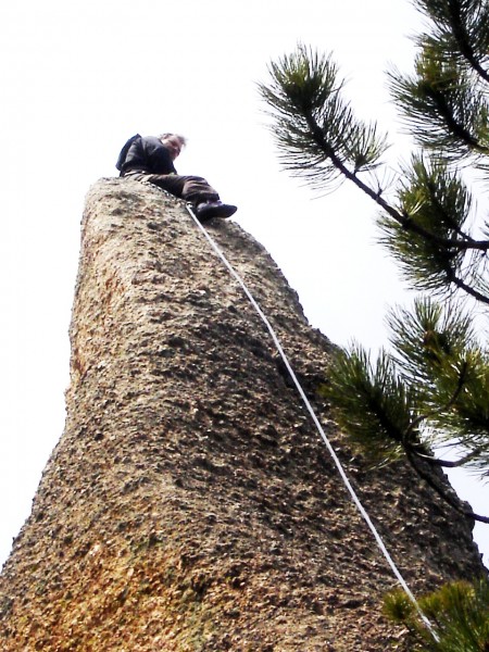 Tim on tent peg 5.7