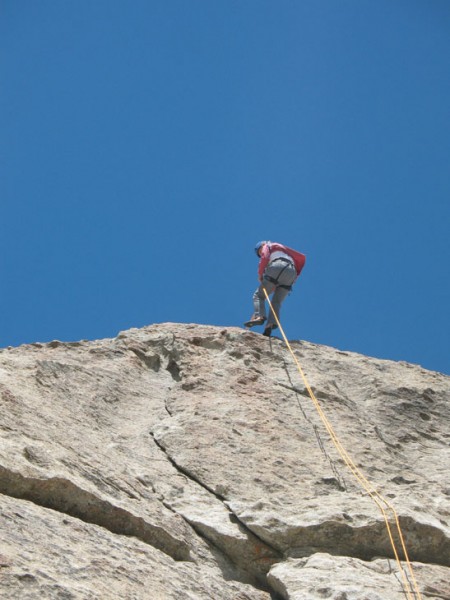 "Brokedownclimber" rappeling from Indain Chief Rock. Picture credit: "...