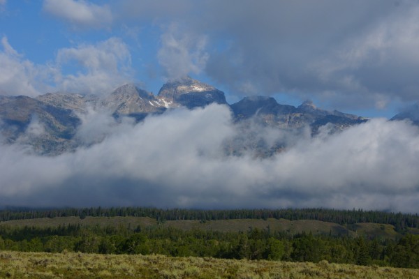 first glimpse of the Tetons...