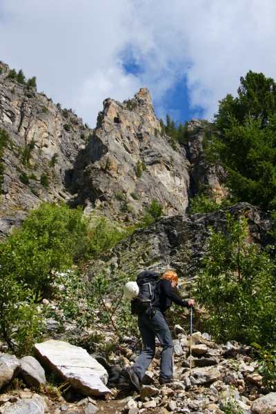 Hiking up to Baxter