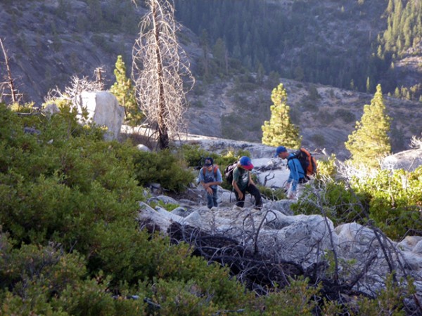 The last bit of hiking before we started climbing