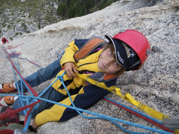 A happy Ryle enjoying his first multi-pitch