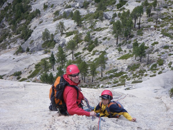 Leaving the 5th belay