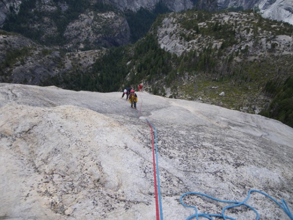 Dad, why are you still using the rope?  I'm going no-hands