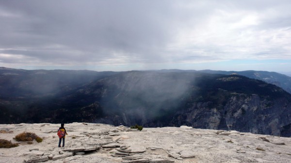 A small snow flurry blew through.  It's August?  Photo by Dave