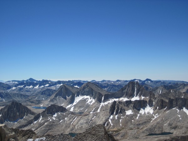 Merriam, Royce, and Feather Peaks in the distance - 9/10/10