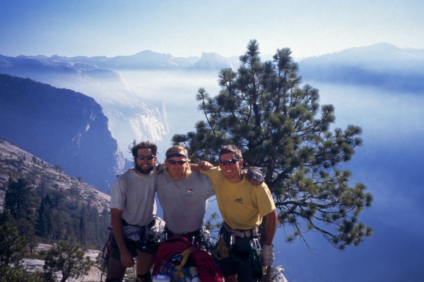 L-R: Joe Puryear, me, Nick Giguere celebrating on top.