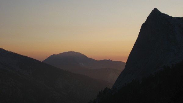 Looking back at Charlotte Dome at sunset