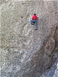 David doing a 5.9ish face &#40;didn't have topo of anything, so just g...