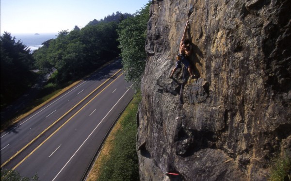 Adam Wanden on "Raging Bull", Elephant Rock, Trinidad, CA.