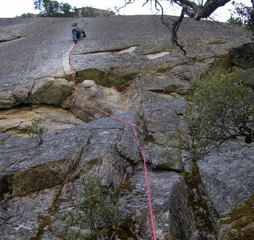 Larry on "Vanishing Point" Sentinel Creek, Yosemite