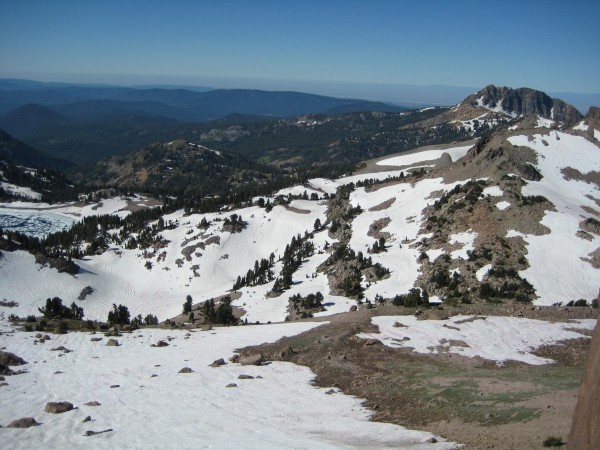 View of Lassen Park from Big Slopey, Brokeoff on the top right.