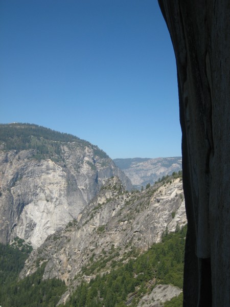Looking toward Glacier Point from the p4 belay