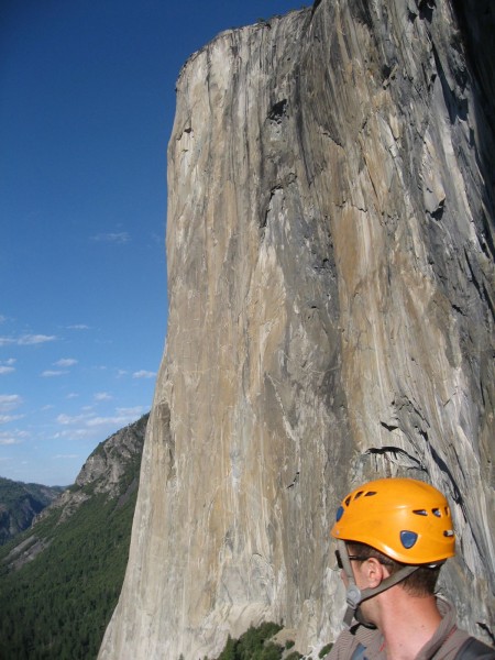 Looking out on the Nose from the East Buttress.